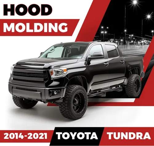 Miniatura 2 de HECASA Toma de Aire del Capó Compatible con Toyota Tundra 2014-2021 Repuesto para 761800C030 TO1231102 REPT133702 Parrilla Delantera Negra Superior