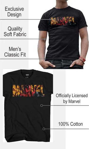 Miniatura 2 de Marvel Camiseta gráfica con relleno de logotipo Deadpool Taco para adultos