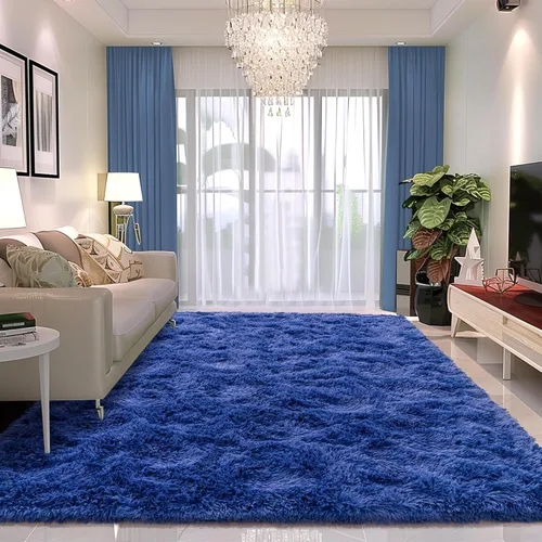 Miniatura 64 de Awaytail Alfombra Esponjosa Lavable 2x3 Pies, Pura Negra Alfombra para Silla de Escritorio Antideslizante, Alfombra Supersuave para Niños