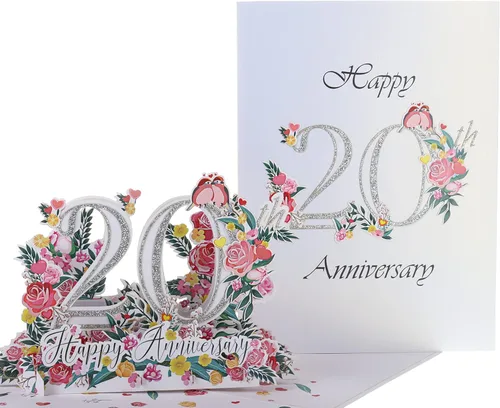 Miniatura 16 de iGifts And Cards Tarjeta de Felicitación Emergente 3D del Feliz 10º Aniversario Hito - Pareja Perfecta, Matrimonio, Boda, Elegante, Almas Gemelas