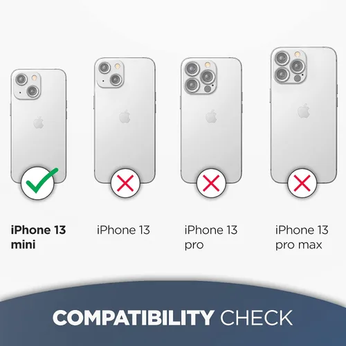 Miniatura 2 de magglass Vidrio templado diseñado para iPhone 13 Mini, protector de pantalla frontal y trasera (2021) incluye protector de lente de cámara