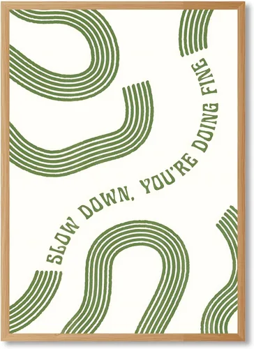 Miniatura 38 de Arte de pared "Slow Down You’re Doing Fine" Retro Minimalista Motivacional Cita Musical Póster Inspirador Letras de Canciones de Media Siglo en Tela