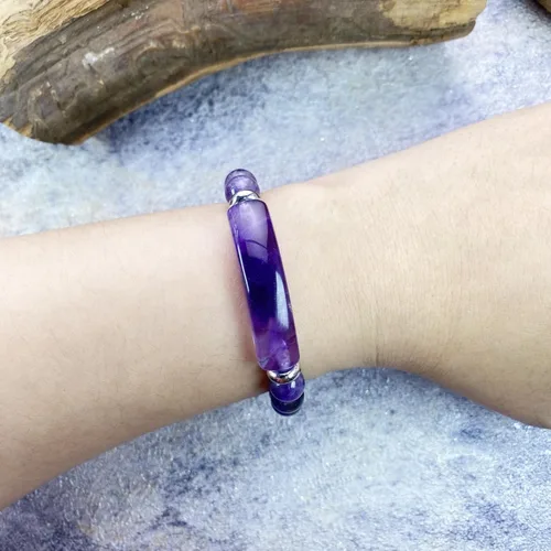 Miniatura 5 de EDEN'S CALL Pulsera elástica de cuentas de cristal curativo de 0.315 in para mujer