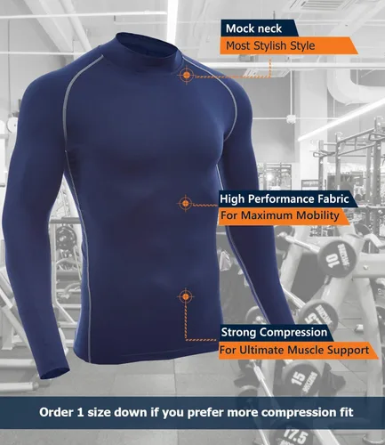 Miniatura 5 de SILKWORLD Camiseta de compresión de manga larga para hombre