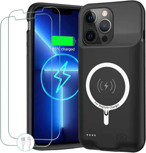 Miniatura 10 de Funda de batería para iPhone 11, funda protectora de carga portátil mejorada de 10000 mAh con carga inalámbrica compatible con iPhone 11