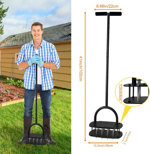 Miniatura 5 de Aireador de aire para césped, aireador de césped, herramientas de césped con resorte, aireador manual para césped, herramienta aireadora de jardín