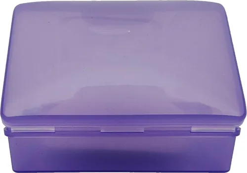 Miniatura 5 de American Comb: Caja de jabón, 1 morada, fabricada en los Estados Unidos, caja de jabón con tapa con bisagras y pestillo seguro Morado