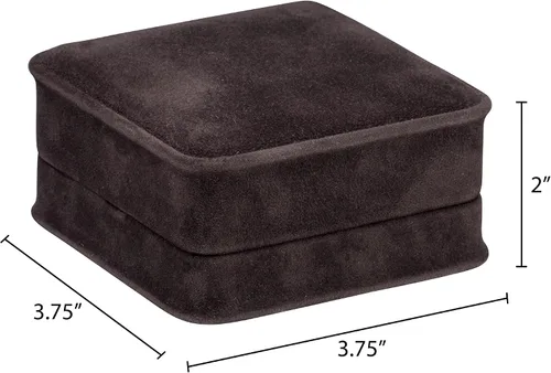 Miniatura 22 de Caja de pendientes de terciopelo negro, paquete de 2, gamuza de lujo rica, elegante estuche de aretes de diamante, con interior de terciopelo negro