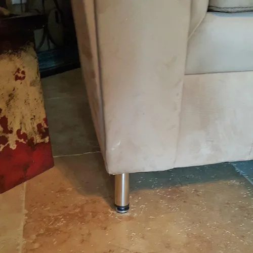 Miniatura 4 de GlideRite Hardware Patas de acero para muebles de 4 pulgadas con tornillo nivelador cromado pulido, paquete de (4)