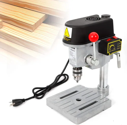 Mini Prensa de taladro de banco, banco de trabajo portátil de taladro de 110 V 340 W, herramienta de reparación de perforación artesanal ligera,