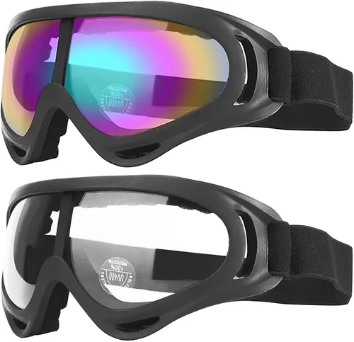 Peicees Paquete de 2 gafas de esquí para mujeres, hombres, niños, deportes de nieve, motocicleta, snowboard