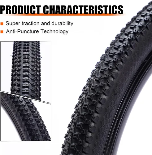 Miniatura 4 de WEEROCK MTB Bike Tire Two Pack 27.5/29 Inch Tire Folding Bead Replacement Tyre 27.5 x 1.95/29 x 2.1 Bicycle Tires with/Without Inner Tubes for 27.5