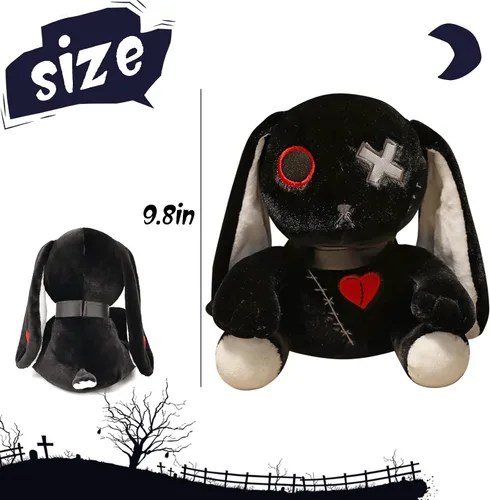 Miniatura 2 de Conejo Gótico de Peluche Conejo de Pascua de Peluche Horror Conejo de Peluche Siniestro Conejo de Peluche Loco Juguetes de Peluche