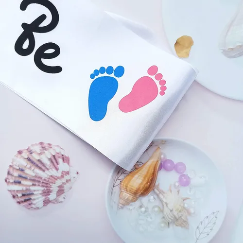 Miniatura 3 de NEWHAPPYLAND - Decoraciones para baby shower, banda y hojalata, insignias para mamá y papá, recuerdos de fiesta de revelación de género
