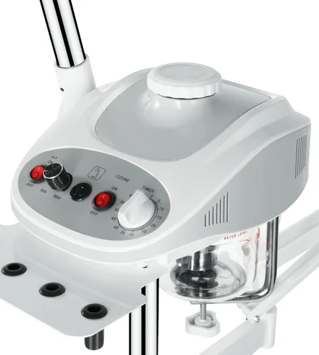 Miniatura 6 de Funnylife Vaporizador facial 3 en 1, lámpara de vapor facial con aumento 5X y máquina de alta frecuencia para salón de spa, equipo de belleza blanco