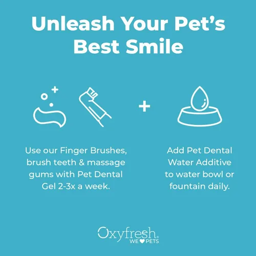 Miniatura 8 de Oxyfresh Kit dental prémium para mascotas para perros y gatos – Ambientador de aliento y solución de limpieza dental más fácil para aliento fresco