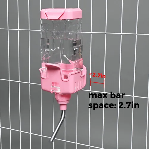 Miniatura 7 de Dispensador de agua Vannon para animales pequeños para jaula, botella de agua de 30oz para autoalimentación en jaula para conejo, chinchilla, hurón