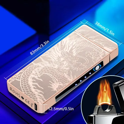 Miniatura 4 de SKRFIRE Encendedor USB resistente al viento – Arco eléctrico de alta potencia, encendedor de plasma recargable con linterna multimodo y pantalla