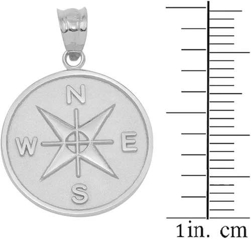 Miniatura 2 de Plata de ley 925Brújula Medallón Encanto Colgante