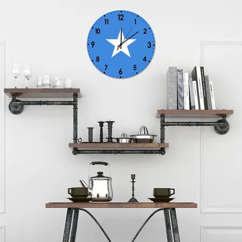Miniatura 171 de Cheyan Reloj de pared con bandera de Canadá de 12 pulgadas, silencioso, sin tictac, de PVC, funciona con pilas, reloj redondo decorativo, regalo