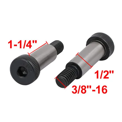 Miniatura 2 de Perno de hombro de cabeza hexagonal de acero aleado, diámetro de hombro de 1/2 pulgadas, longitud de hombros de 1-1/4 pulgadas, rosca 3/8 "-16 UNC