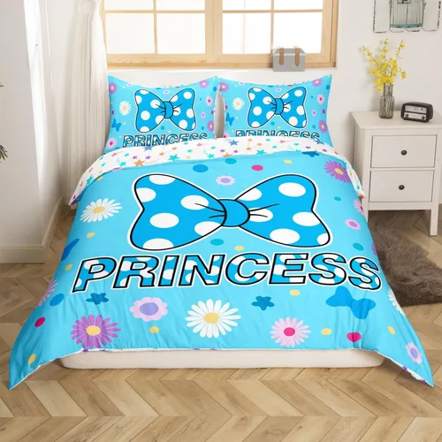 Miniatura 11 de Juego de funda de edredón con lazo de dibujos animados para niños, tamaño individual, juego de ropa de cama de mariquita, escarabajo, insecto