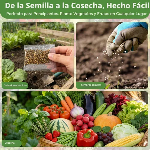 Miniatura 5 de 【Bóveda de semillas】 Kit de siembra de semillas de verduras reliquia - Más de 15,000 semillas sin OMG para hidropónico, jardinería