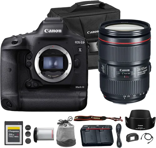 Canon Cámara DSLR EOS-1D X Mark III | Sensor CMOS de fotograma completo de 20.1 MP, procesador DIGIC X y video 4K | Cámara profesional para deportes