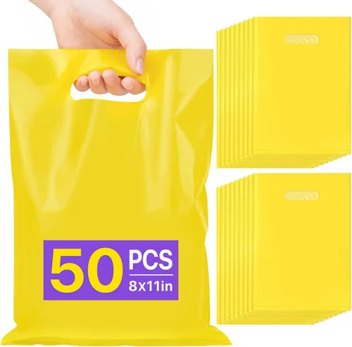 Miniatura 25 de ANZNKU 50 bolsas negras de recuerdo de fiesta, 8 x 11 pulgadas, bolsa de regalo para dulces de Pascua, joyas artesanales, bolsas de regalo