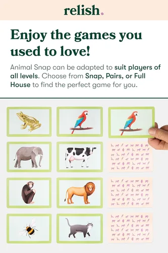 Miniatura 4 de Relish Animal Snap Card Game, Juegos de demencia para ancianos, Actividades de Alzheimer