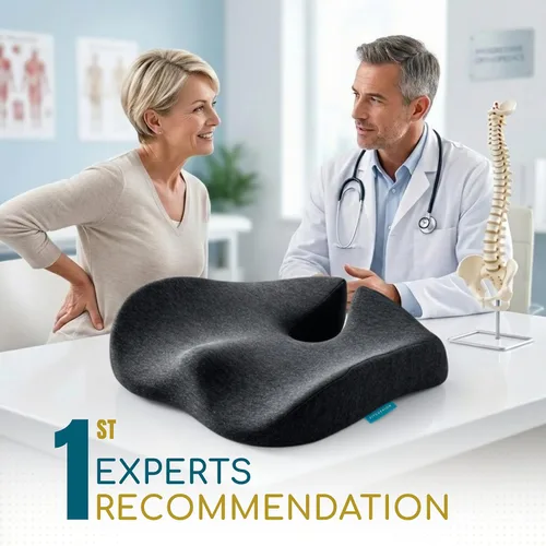 Miniatura 5 de SitCushion Cojines de asiento de espuma viscoelástica extra grandes para sillas de oficina, cojín de asiento de alivio de presión para aliviar