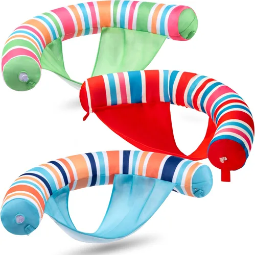 SLOOSH Inflatable Pool Noodle Chair, 3 Packs Pool Floats Noodle Sling Floatie, Swimming Party Floating Chair for Adult Party Summer Water Fun