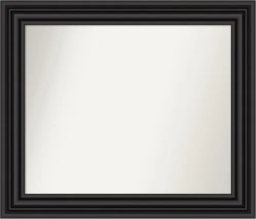 Miniatura 554 de Amanti Art Espejo personalizado, espejo de baño negro puente, espejo de pared o espejo de tocador de baño sobre el fregadero (26 x 26 pulgadas)