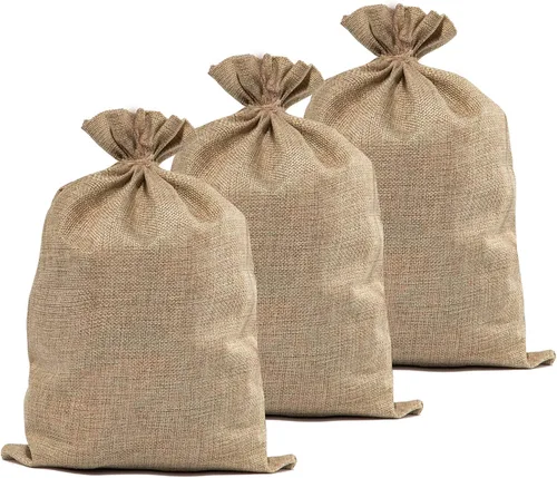 Miniatura 8 de Bolsas Grandes de Arpillera 20x30 Pulgadas de Yute Natural Sacos Individuales de Arpillera, Bolsas Reutilizables para Cultivar Plantas Soportes