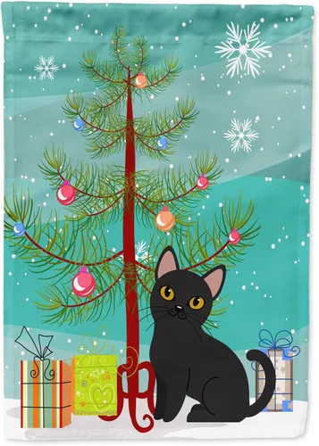 Miniatura 42 de Caroline's Treasures BB4411GF Bandera de jardín con diseño de gato abisinio con texto en inglés "Merry Christmas" para jardín, bandera decorativa