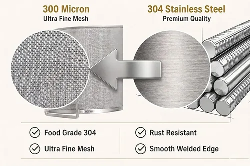 Miniatura 4 de Hop Spider - Filtro de acero inoxidable de malla de 300 micrones para hervidor de cerveza casero
