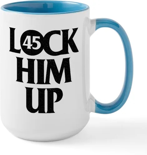 Miniatura 8 de CafePress Lock Him Up - Taza de café de cerámica de 15 oz (15.0 fl oz)