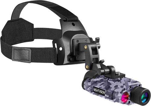 BIBIRE Monocular de visión nocturna, monocular de visión nocturna montada en la cabeza, 8X, NVG infrarrojo digital con tarjeta SD de 32 GB para