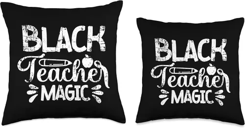 Miniatura 3 de Black Teacher Magic African American History Pride Black Teacher Magic African American History Juneteenth - Almohada de 16 x 16 pulgadas, multicolor
