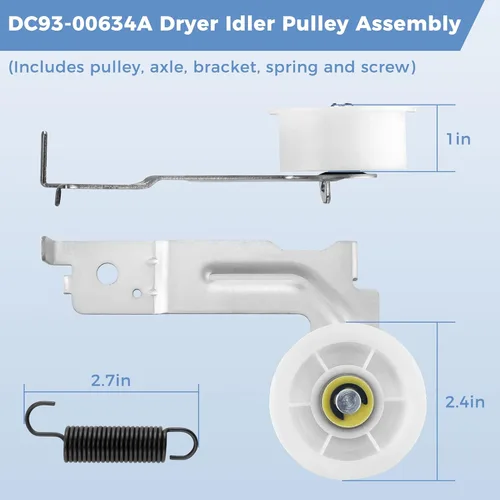 Miniatura 4 de DC97-16782A Piezas de secadora para Samsung Kit de repuesto de rodillo de secadora DV45H7000EW/A2 DV42H5000EW/A3 Incluye DC97-16782A Rodillo Secador