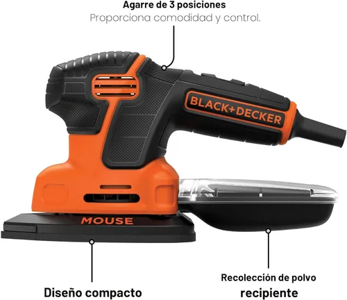 Miniatura 6 de Lijadora de detalles Black+Decker bdems600 Mouse
