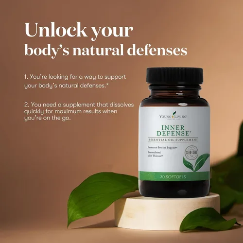Miniatura 3 de Inner Defense de Young Living - 30 cápsulas blandas: desbloquea el poder de los potentes aceites esenciales - Orégano, tomillo, citronela y ladrones