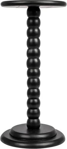 Miniatura 3 de Creative Co-Op Mesa auxiliar de cóctel con pedestal, color negro
