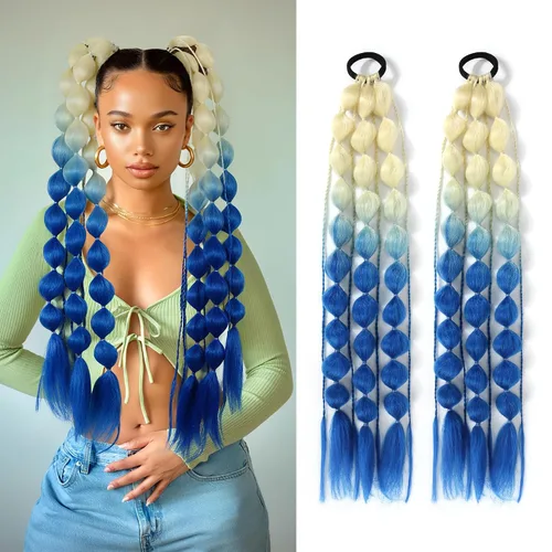 Miniatura 17 de Extensiones de cabello trenzado rubio natural, color rubio miel, trenzado a ganchillo, fibra sintética de alta temperatura para mujeres, 24 27#