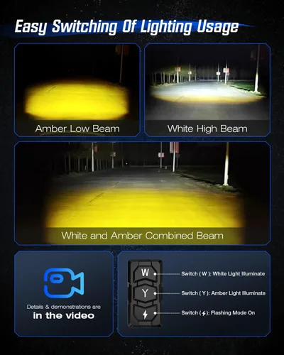 Miniatura 4 de NOVSIGHT Luces LED Pods Luces de Conducción - 2'' con 8 Modos de Luz 2 Tipos de Soportes, Impermeable Fuera de Carretera LED Light Pod