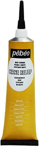 Miniatura 10 de Pebeo 773000 Vitrail, Pintura Dimensional para Contorno en Relieve, Tubo de 20 ml con Boquilla - Oro Dorado