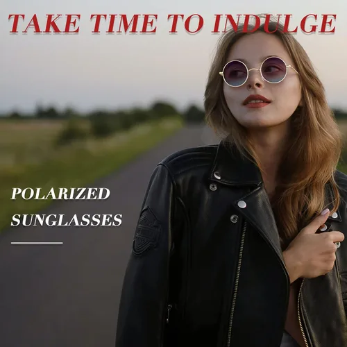 Miniatura 2 de Gafas de sol Joopin polarizadas, estilo Lennon, redondas, gafas de sol estilo hippy redondas para mujer y hombre