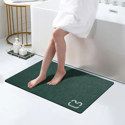 Miniatura 10 de RUERYA Tierra de Diatomeas Alfombras de Baño 23.6 x 15.7 pulgadas, Secado Rápido Súper Absorbente Base de Goma Antideslizante Alfombra de Baño