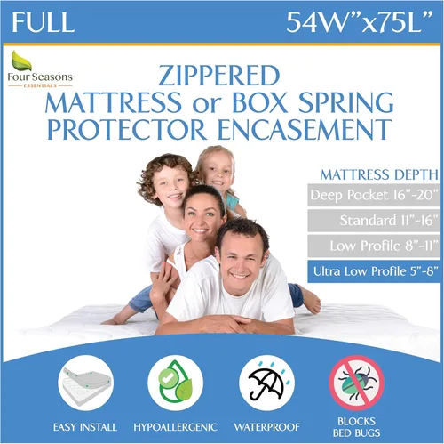 Miniatura 25 de Protector de colchón para sofá cama tamaño individual, 39 pulgadas de ancho x 72 pulgadas de largo x 5 pulgadas de profundidad, funda impermeable