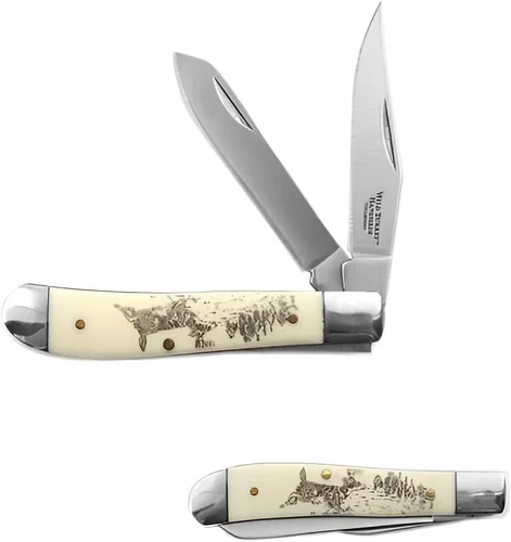 Miniatura 17 de Cuchillo de bolsillo manual plegable para uso diario de la colección Old Ram Trapper con mango de resina lisa (5134-5)